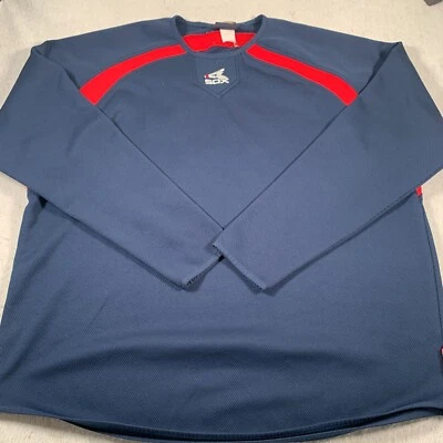 Red Sox Shirt Adult XL Blue Pullover Sweater Majestic Cooperstown Collection - Image 1 of 4