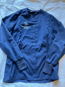 MSK Radiology Fashion Seal Healthcare Women's Scrub Jacket Size XS Blue - Picture 1 of 6