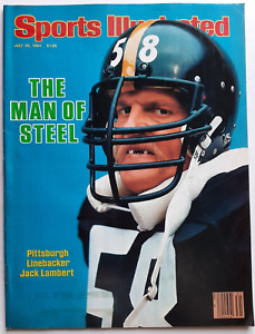 1984 JACK LAMBERT PITTSBURGH STEELERS MAN OF STEEL Sports Illustrated NO LABEL