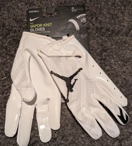 Nike Jordan Vapor Knit 3.0 Football Gloves White/Black CJ9849-102 Men's Size M - Picture 1 of 8