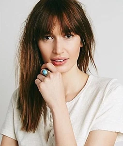 Free People Rings New Moon Ring Turquoise Brass Size 5.75 Women's Jewelry - Picture 1 of 3