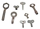 🗝  Lot of 8 Unique Vintage Keys Water Key Wind Up Keys #MT-66