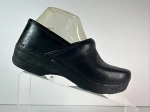 Zoccoli Dansko XP 2.0 graffettati donna taglia 6.5US 37EU scarpe larghe pelle nera - Foto 1 di 13