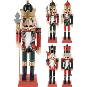 Traditional Wooden Christmas Nutcracker Soldier Figure with Moveable Parts 25cm - Picture 1 of 8