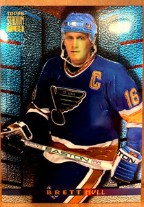 Brett Hull 1994-95 Topps Stadium Club Finest Insert #2 Hockey Card Blues