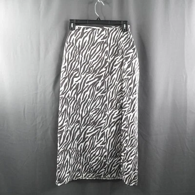 Falda Missguided Mujer 2 Negro Blanco Cebra Lápiz Midi Y2K Street Style NUEVA Foto 1 de 4