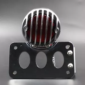 Chrome Vintage Grill Side Tail Light Cruiser Chopper Bobber Rat Bike Retro VN XL - Bild 1 von 7