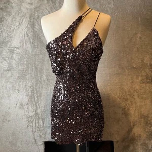 ASTR The Label Sequin Mini Dress Size Medium Rose Pink New - Picture 1 of 7