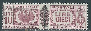 1945 LUOGOTENENZA PACCHI POSTALI 10 LIRE MNH ** - I27 - Picture 1 of 1