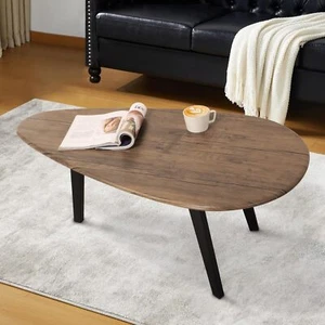 Mid Century Modern Coffee Table Large Oval Coffee Table For Living Room Small Sp - Picture 1 of 7