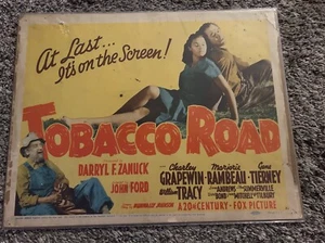 Vintage Lobby Card "Tobacco Road" 1941 Title Card Gene Tierney - Picture 1 of 1