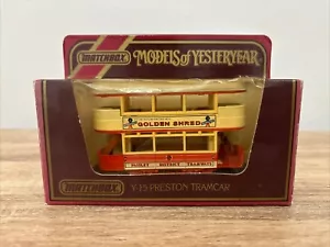 Matchbox Preston Yesteryear Models Tram Y15 1920 MATCHBOX PRESTON Tramcar New - Picture 1 of 10