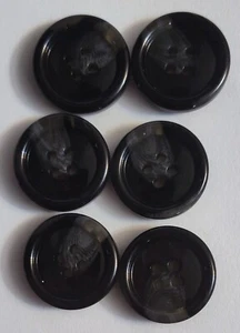 5/8" Black Heavy Craft/Clothing Buttons  - Picture 1 of 4