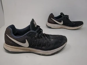 Nike Mens Air Zoom Pegasus 33 831352-001 Black Running Shoes Sneakers Men Size 9 - Picture 1 of 11