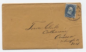 1862 #63 NY Poststempel große Klappliste der Tretfahrer [6525.1171] - Bild 1 von 3