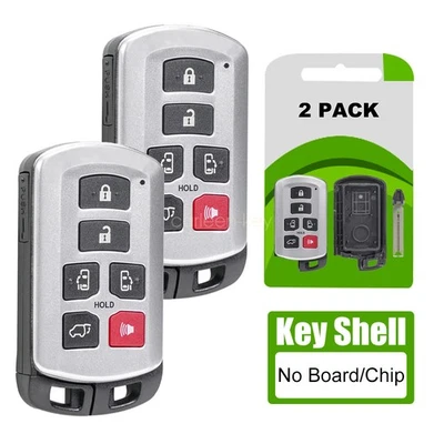 2 For 2011 - 2020 Toyota Sienna 6 Button Remote Car Key Fob Case Shell HYQ14ADR - Image 1 of 4