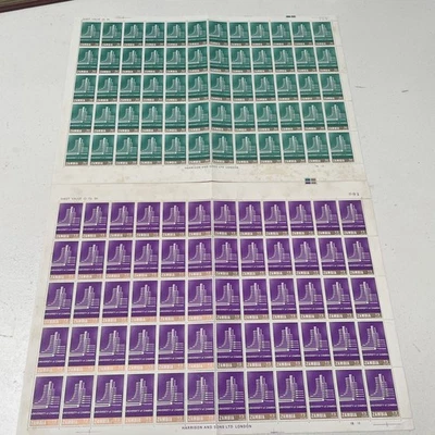 1966 Zambia Stamps Sheets (2). University of Zambia. 120 Stamps.  - image 1 of 4