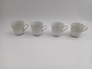(Set Of 4) Fine China Candice #6512 Footed Cups Flowers PreOwned - Picture 1 of 14