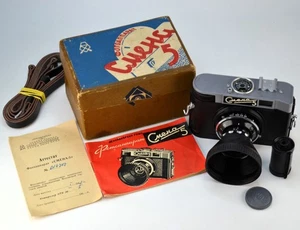 ¡TOTALMENTE REPARADO! ¡SÚPER RARO! CÁMARA COMPACTA LOMO URSS SMENA-5, JUEGO COMPLETO - Imagen 1 de 12