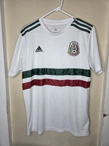 Maglia calcio Adidas Mexico Tshirt "soia Messico" taglia large bianca gioco calcio - Foto 1 di 10