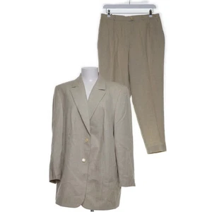 Delmod, Anzug, Größe: 46, Wolle/Viskose, Beige #uER - Bild 1 von 5