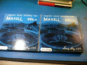 Maxell Model A35-7 Reel to Reel Recording Tape Long Play 150 Auto Stopper Used - Picture 1 of 5