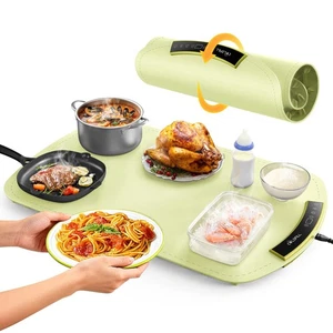 Warming Mat for Food, Electric Food Warmer with 8 Temperature Level and 4H Ti... - Bild 1 von 7