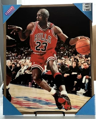 Michael Jordan Bulls #23 Vibrant Visions Framed Art Print NBA GOAT Decor - Image 1 of 2