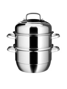 Large Stainless Steel Induction Steamer Pot for Cooking(28cm), 3 Tier Steamer... - Picture 1 of 5
