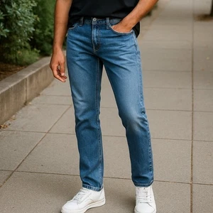 Levis Premium 502 Taper Fit Jeans Mens 38x38 Stretch Denim Blue NWT - Picture 1 of 17