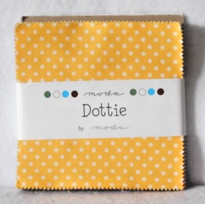 MODA  CHARM PACK "DOTTIE" -  BRIGHT COLORS - 5" BY 5" -  NIP! - Image 1 of 2