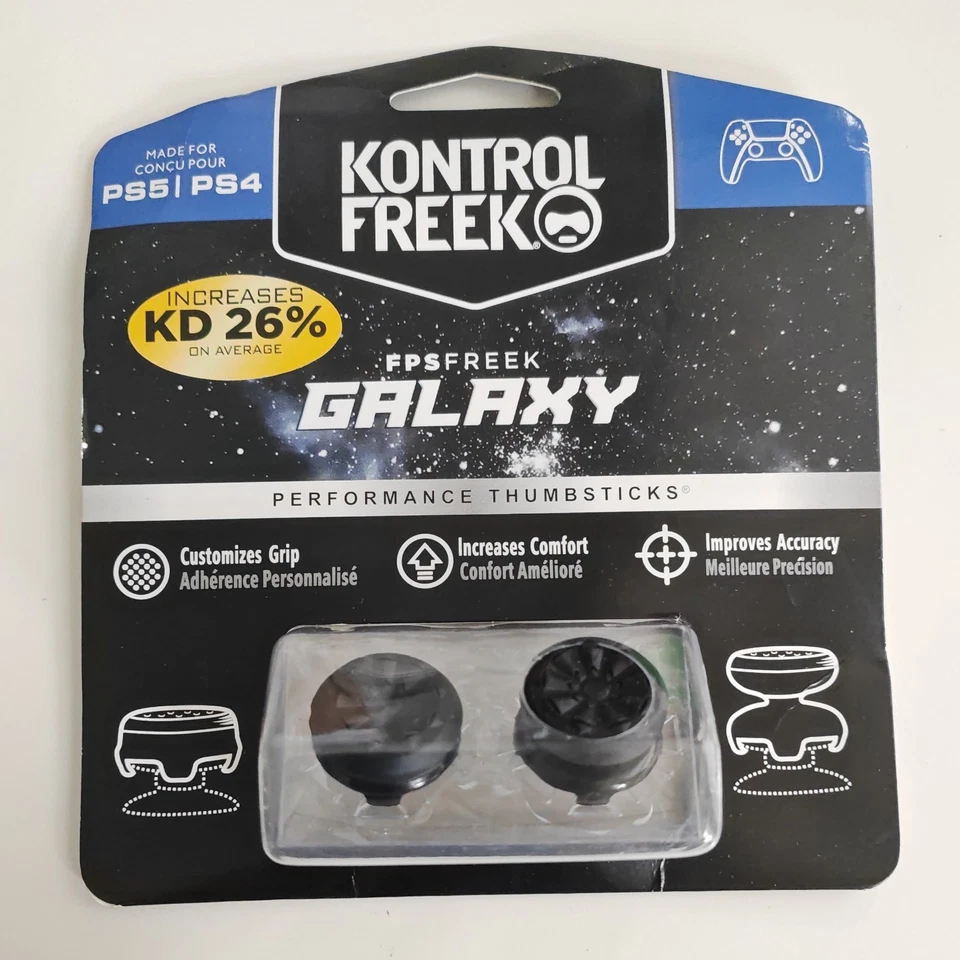 KontrolFreek FPS Freek Galaxy Black PS5 PS4 Performance Thumbsticks 4 Prongs