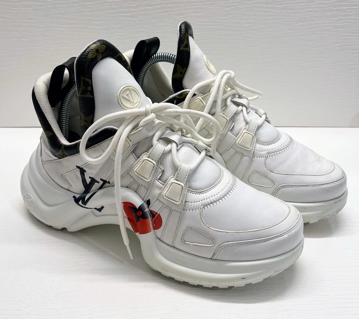 Louis Vuitton White Leather Athletic Shoes for Women for sale | eBay
