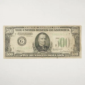 1934 $500 Federal Reserve Note Fr 2201-G Chicago 30749 - Picture 1 of 2