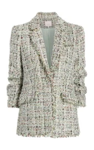 NUEVO Cinq A Sept Anya Boucle Khloe Blazer Pátina Multi 024 - Imagen 1 de 3