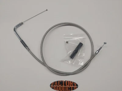 DRAG SPECIALTIES 96 To 17 34-3/4" S/S Throttle Cable 0650-0296 - Image 1 of 2
