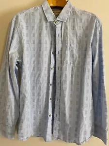 Tommy Bahama Island Modern Fit, Mens XL Button up Dress Shirt Cotton, Squares - Picture 1 of 6