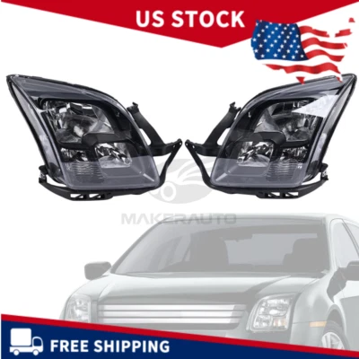 For Ford Fusion 06-09 Left Driver+Right Passenger Headlight W/O Turn light Bulb Foto 1 de 4