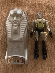 1977 Micronauts Mego Gray Pharoid Action Figure + Time Chamber Pharoah - Picture 1 of 3