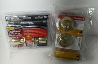 Honeywell Entry Cylinder Deadbolt Door Lock Polished Brass Master Lock/ Doorknob