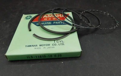 NOS Piston Rings, set +.25, 1st Over,  -  1976 1977  Yamaha XS360  1L9-11610-20 - Image 1 of 2