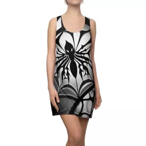 Women's Racerback Dress Scary Creepy Spider Web Halloween Arachnid Gothic Punk - Picture 1 of 31