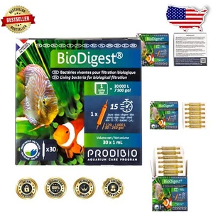 30 Pack Digest Nitrifying Bacteria Vials - Enhancing Fresh/Saltwater Tanks - Picture 1 of 7