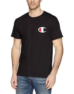 NWT Champion mens SS Big C Logo T Shirt Black Size L - Picture 1 of 3