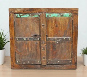 Antique Wooden Large Wall Décor Windiow Panel With Frame Original Old - Picture 1 of 6