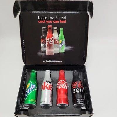 Алюминиевая бутылка Coca Cola рекламный бокс-сет Coke Zero Diet Coke Sprite черная - Изображение 1 из 4