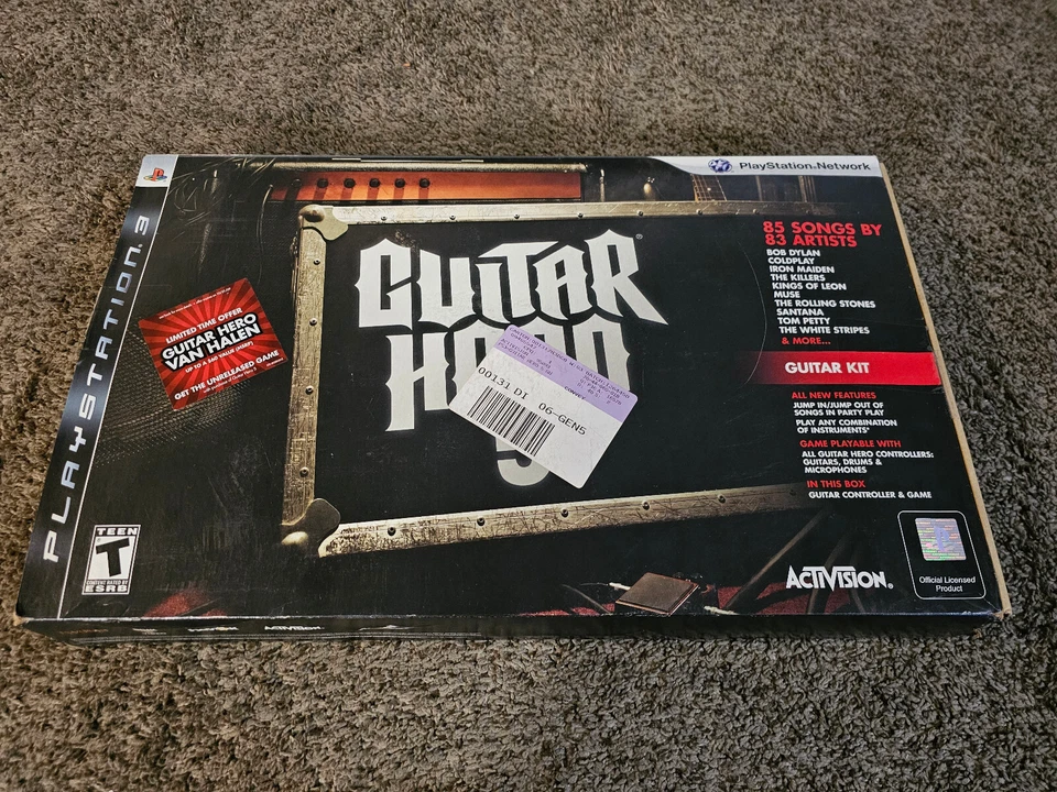 Guitarra inalámbrica Guitar Hero Band Hero 5 PS2 PS3. SIN dongle. Con CAJA ORIGINAL+ juego Foto 1 de 4