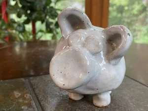 Vintage Art Pottery Coin Piggy Bank Hand Made Signed Cory Ado - Picture 1 of 9