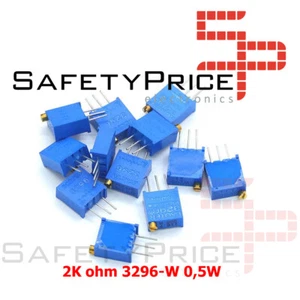 5x Potenciometro Multivuelta 2K ohm 3296-W 0,5w resistencia variable PCB Trimpo - Imagen 1 de 4