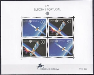 Portugal 1991 Yvert S/S #79 Europa CEPT astrofilatelia montado sin montar o nunca montado en muy buen estado - Imagen 1 de 1